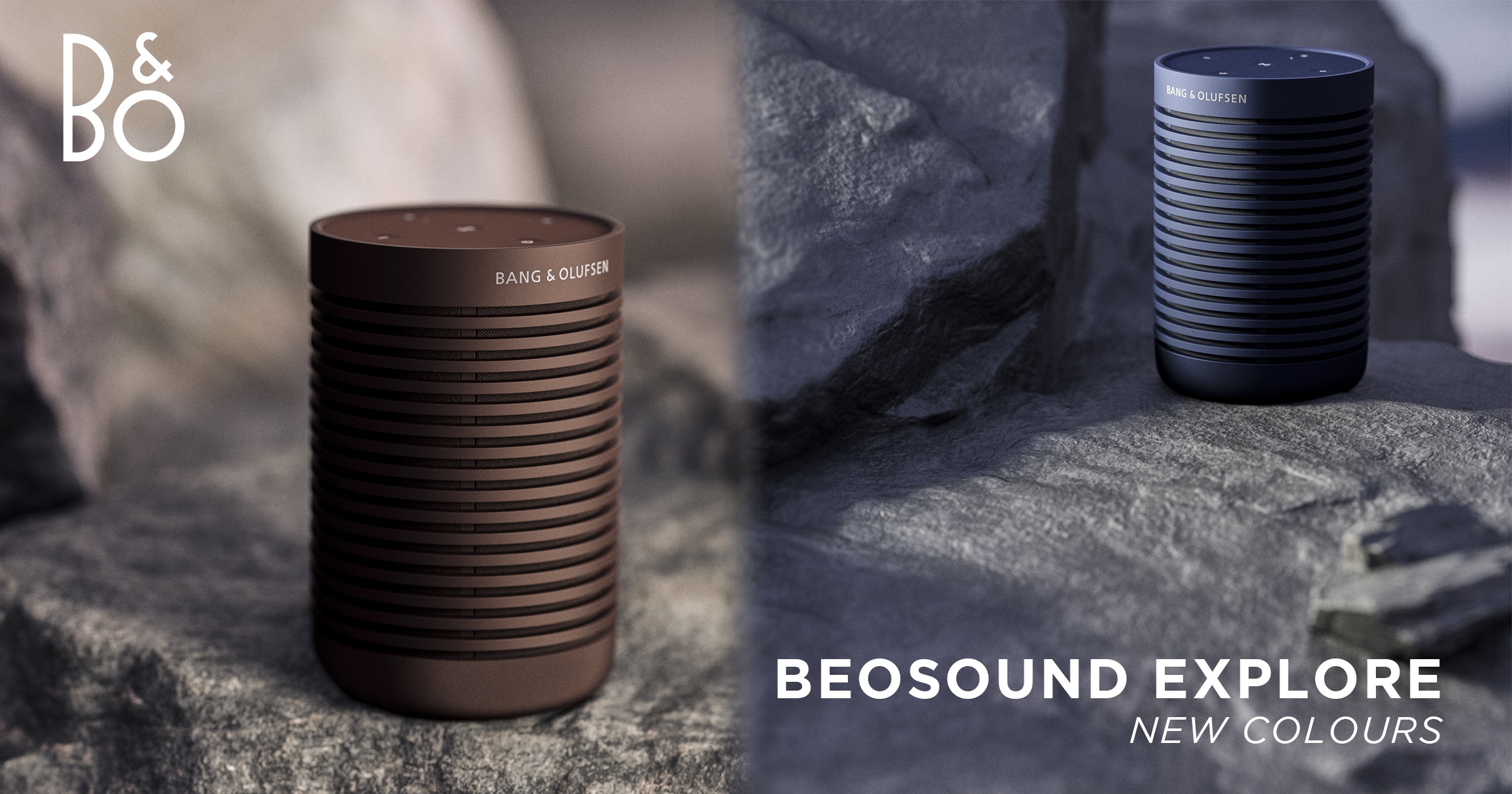 B&O ลำโพง Beosound Explore Chestnut และ Navy Cover