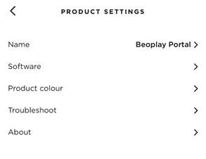 B&O Bang & Olufsen ระหว่างการอัปเดตซอฟต์แวร์ของ Beoplay Portal
