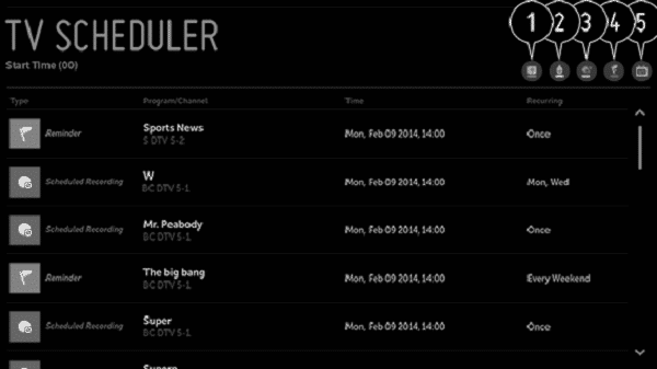 LG Screen TV Scheduler