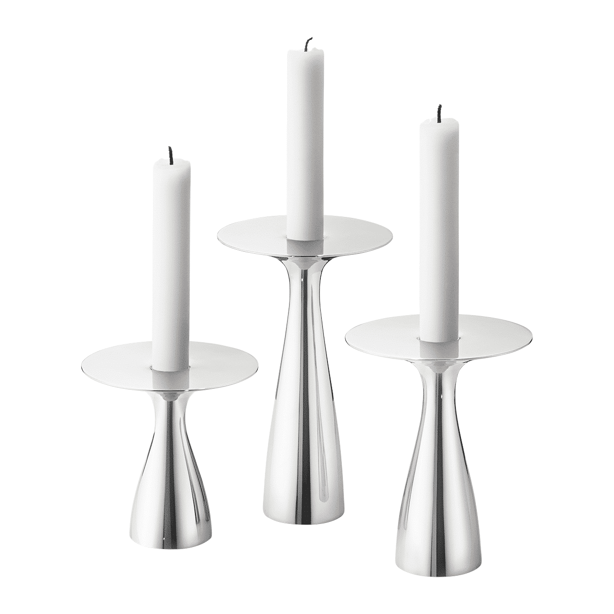 Georg Jensen - Alfredo Candleholder Set Stainless Steel 3 Pcs