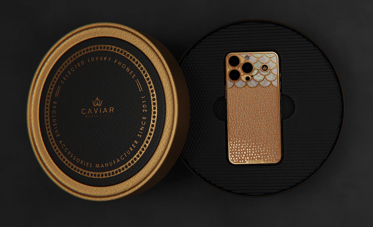 Apple iPhone - CAVAIR Gold Champagne Crystal