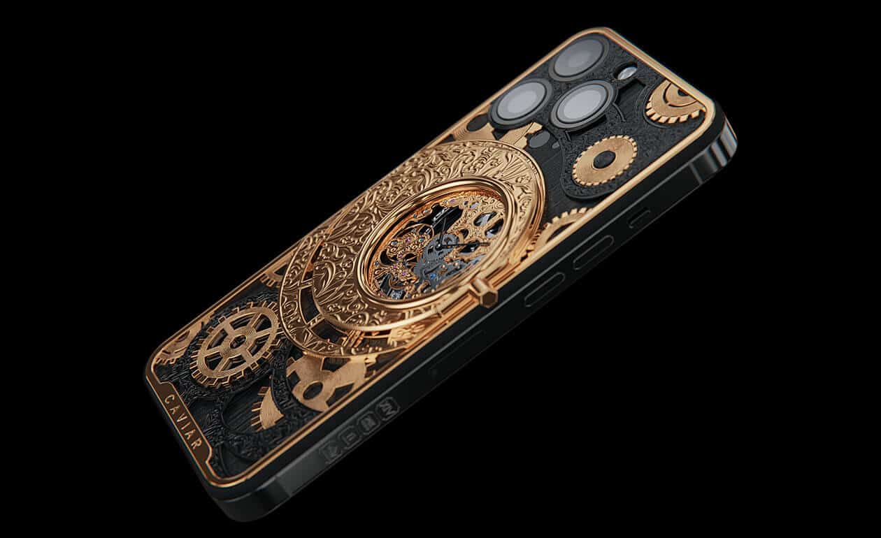 Apple iPhone - CAVIAR Skeleton Gold Tone