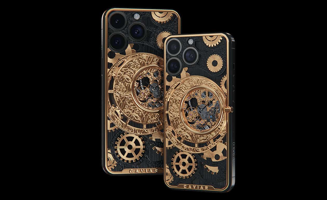 Apple iPhone - CAVIAR Skeleton Gold Tone