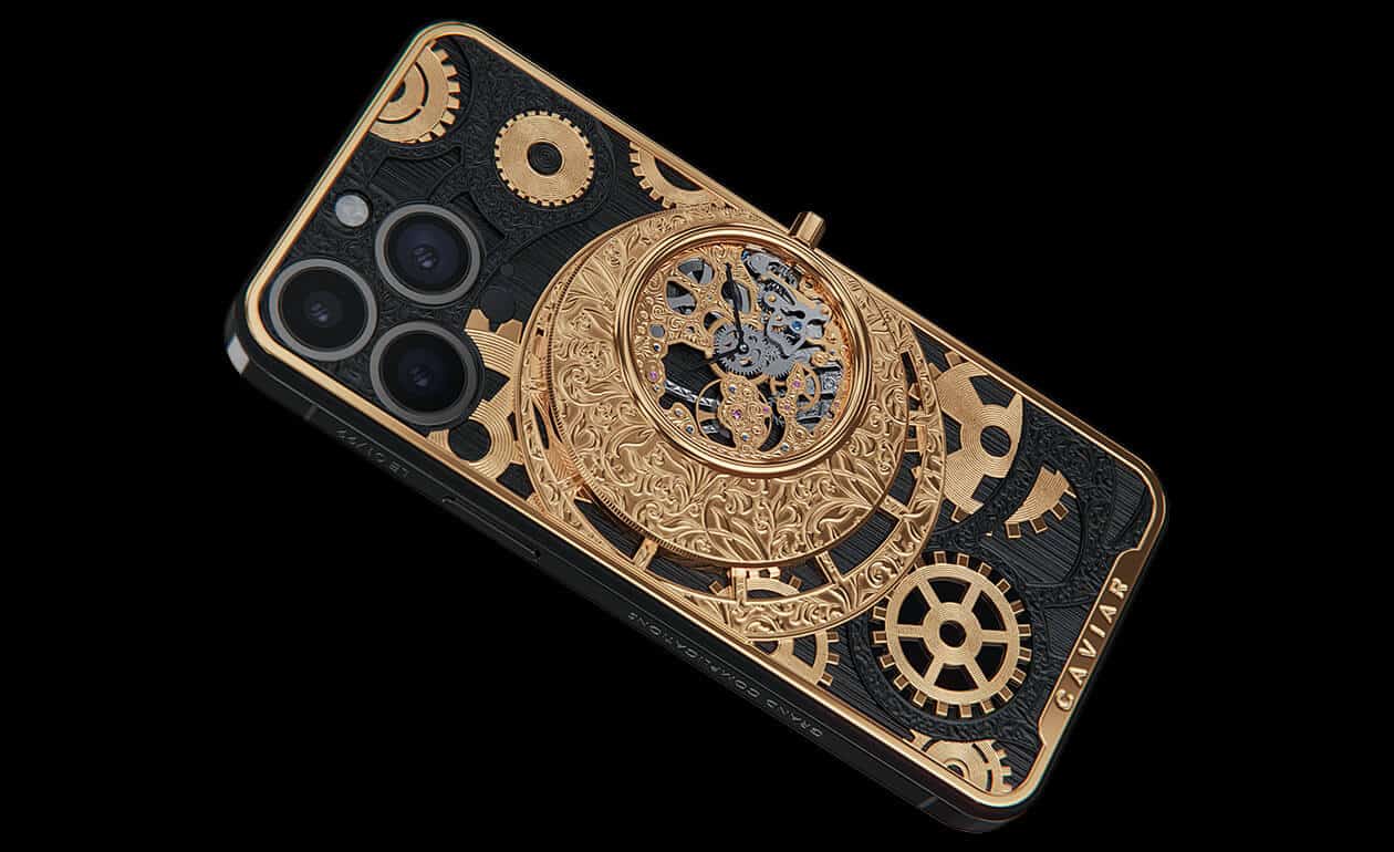 Apple iPhone - CAVIAR Skeleton Gold Tone