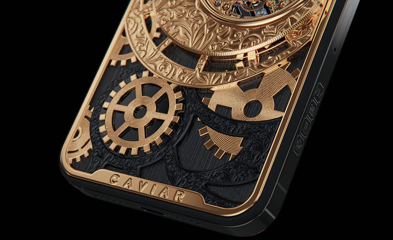 Apple iPhone - CAVIAR Skeleton Gold Tone