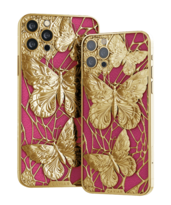 Apple iPhone - CAVIAR Feelings Purple Butterfly Gold 18k