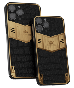 Apple iPhone - CAVIAR Victory Alligator Gold Lines 18k