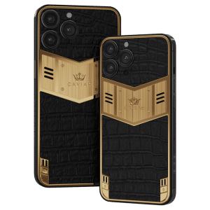 Apple iPhone - CAVIAR Victory Alligator Gold Lines 18k