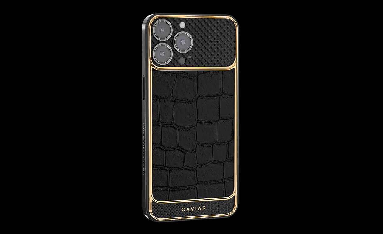 Apple iPhone - CAVIAR Black Alligator