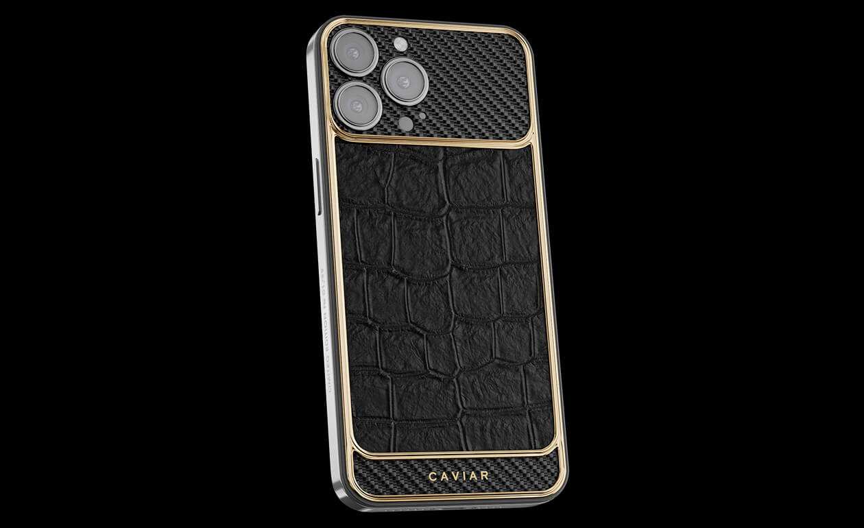 Apple iPhone - CAVIAR Black Alligator