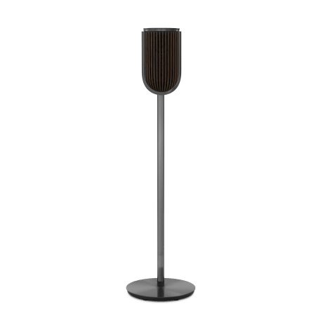 B&O ลำโพง Beolab-8-Black-Anthracite-Dark-Oak-Floor-Stand-Front