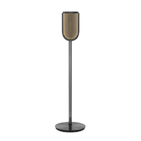 B&O ลำโพง Beolab-8-Black-Anthracite-Light-Oak-Floor-Stand-Front