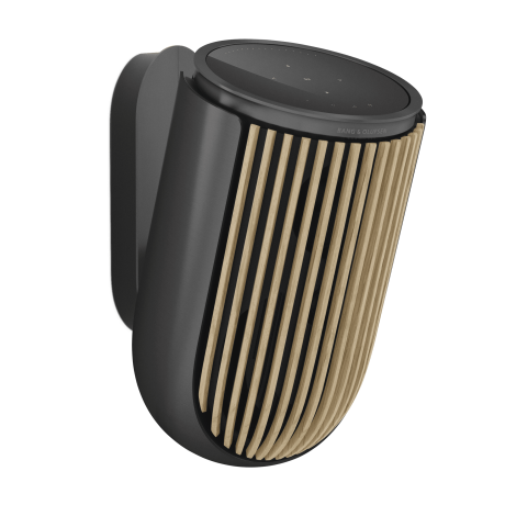 B&O ลำโพง Beolab-8-Black-Anthracite-Light-Oak-Wall-Mount-Front-Side