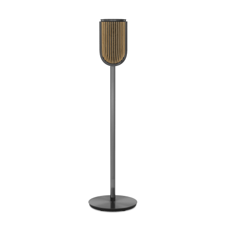 B&O ลำโพง Beolab-8-Black-Anthracite-Natural-Oak-Floor-Stand-Front