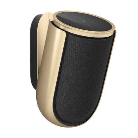 B&O ลำโพง Beolab-8-Gold-Tone-Fabric-Wall-Mount-Front-Side