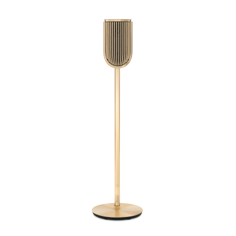 B&O ลำโพง Beolab-8-Gold-Tone-Light-Oak-Floor-Stand-Front