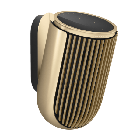 B&O ลำโพง Beolab-8-Gold-Tone-Oak-Wall-Mount-Front-Side