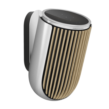 B&O ลำโพง Beolab-8-Natural-Aluminium-Light-Oak-Wall-Mount-Front-Side