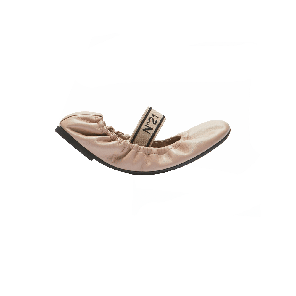 25EGPBL003NPEC001_V1.jpg N21 Numero ventuno Leather Ballet Pumps