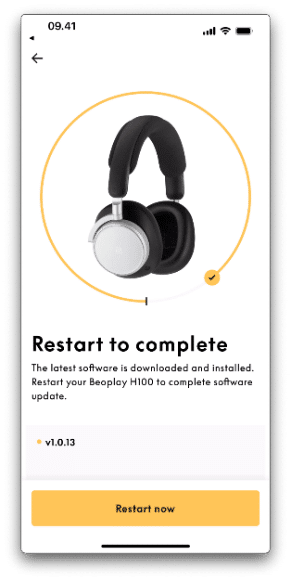 Beoplay H100 software update