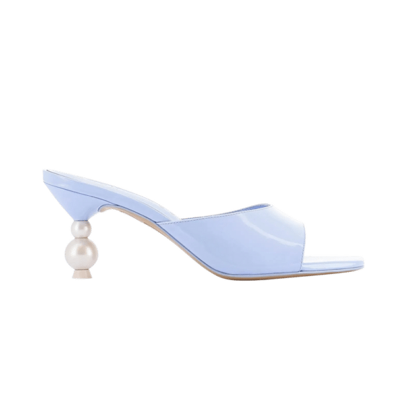 Sophia Webster Perla Mid Mule Frozen Blue