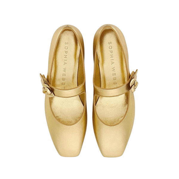 Sophia Webster Titania Mary Jane Flat Gold