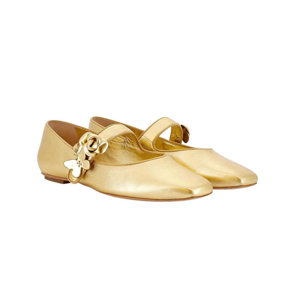 Titania Mary Jane Flat Gold 3 Sophia Webster Titania Mary Jane Flat Gold